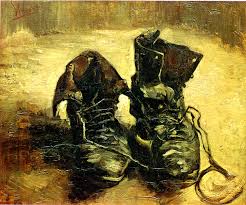 Shoes by Vincent Van Gogh, Paris, September-November 1886. Van Gogh Museum, Amsterdam (Vincent van Gogh Foundation). Heidegger analyzes this painting in Origin of the Work of Art.